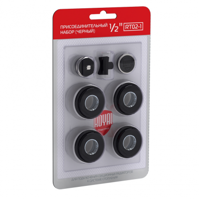 Набор для радиатора Royal Thermo 1/2'' черный
