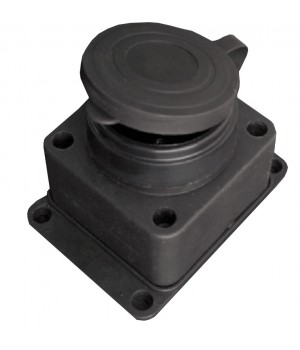 Розетка настенная с заглушкой каучук 2Р+РЕ 16А 250В IP44 // TDM